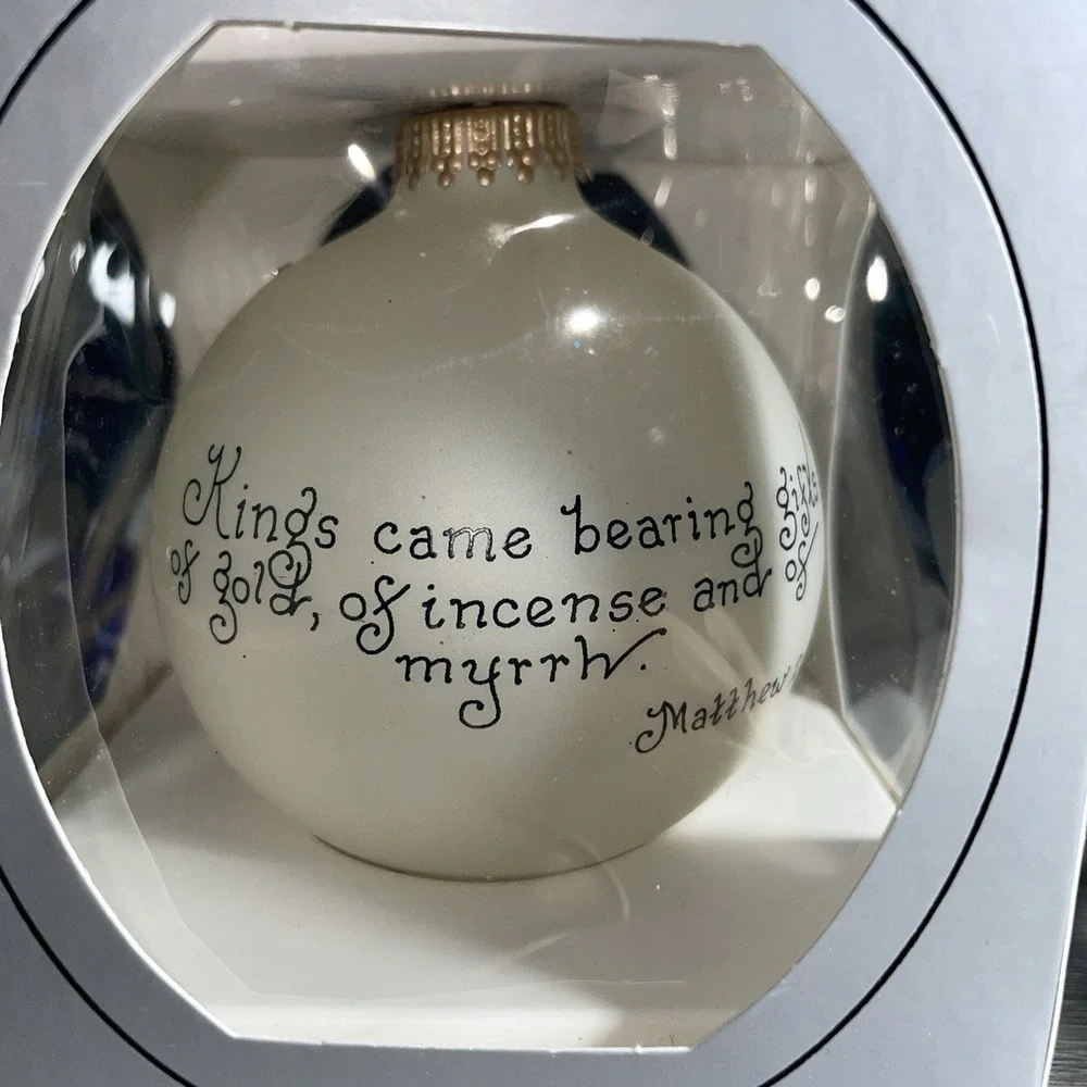 Vintage Swarovski THREE KINGS WISEMEN Matthew 2:11‎ Teresa Hand Painted Ornament